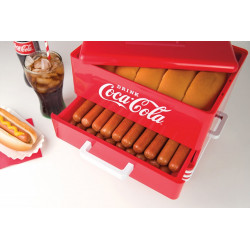 salco-coca-cola-hot-dog-maker-dampfgarer-und-broetchenwaermer-im-diner-stil-24-hot-dog-wuerstchen-und-12-broetchen-kapazitaet